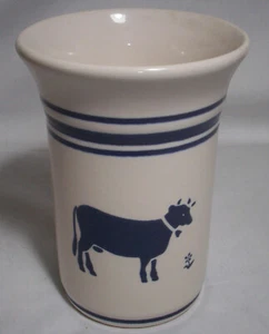 Pfaltzgraff Spectrum COUNTRY FAIR: Gadget Crock Utility Utensil Jar:Cow: EXC:NR - Picture 1 of 4
