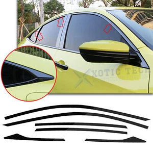 Cromo Eliminar Blackout Superposición Mate para Honda Civic Sedán 2016-2021 Borde de ventana - Imagen 1 de 12