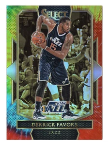 Derrick Favors 2016-17 Panini Select Basketball TIE-DYE PRIZM Collectible Insert - Imagen 1 de 2