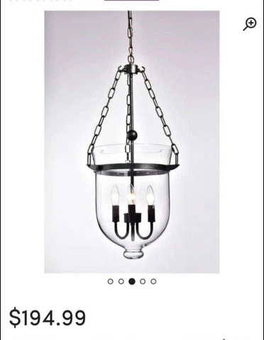 TWO 3 Light Pendant Fixture by Grace Ann Cover