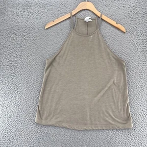Bella + Canvas CVG Top Womens Small Taupe Basic High Neck Flowy Tank Activewear - Picture 1 of 11