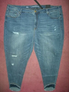 LANE BRYANT 28 Destructed Skinny Ankle Jean w/ Power Pockets 28W - Picture 1 of 2