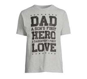 Men's Father's Day Dad Hero Love Tee, Short Sleeve Crewneck Shirt , Size 3XL - Picture 1 of 1