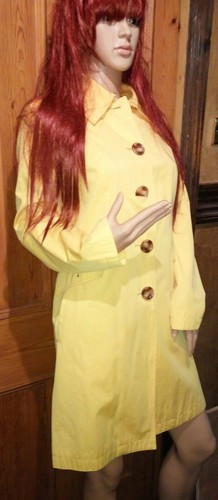 CAPPOTTO MICHAEL KORS primavera estate giallo cotone e poliestere taglia S UK 8 10