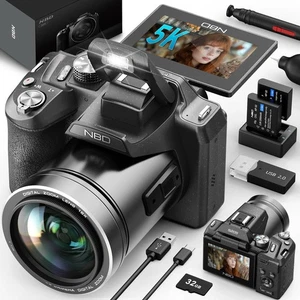 64MP 5K Professional Digital Cameras for Photography, 3” 180° Flip Screen WiF... - Picture 1 of 7