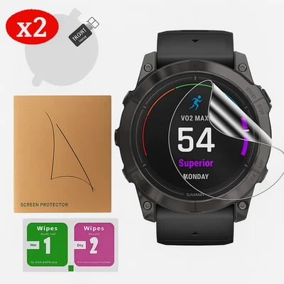 2 x For Garmin Epix Gen 2 Hydrogel TPU Film Screen Protector Smart Watch Cover - Image 1 of 4