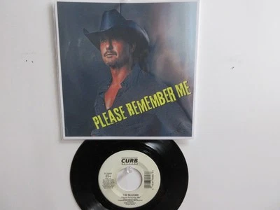💥 ' TIM McGRAW '  HIT 45 + PICTURE [ PLEASE REMEMBER ME ]   1999 ! 💥 Foto 1 de 4
