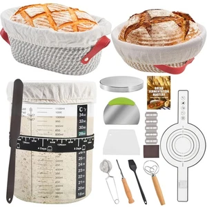 Sourdough Starter Kit, Sourdough Bread Baking Supplies with with 40oz Jar, 10... - Bild 1 von 9