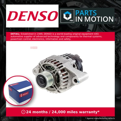Alternator fits FIAT GRANDE PUNTO 199 1.6D 2008 on 955A3.000 Denso 51793678 New - Image 1 of 4