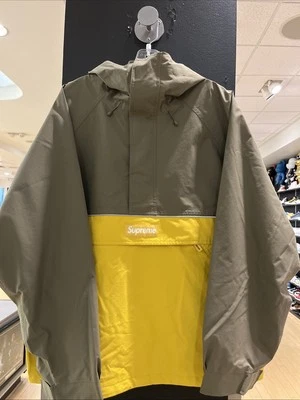 Chaqueta Supreme Gore-Tex Anorak Amarilla Talla Grande Logotipo de Caja Marrón Impermeable Foto 1 de 4