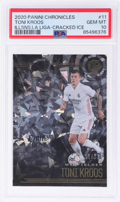 2020 Panini Chronicles Illusions Toni Kroos La Liga Cracked Ice #11 /23 PSA 10 - Image 1 of 2