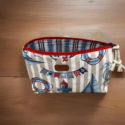 Kosmetiktasche Maritim Neu Selbstgenäht 27-17-8 - Bild 1 von 3