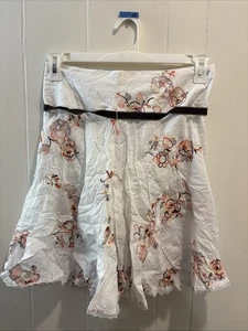 Heart Soul Embroidered Spring Floral Romantic Fairy Zippered Skirt 7 Juniors - Picture 1 of 6