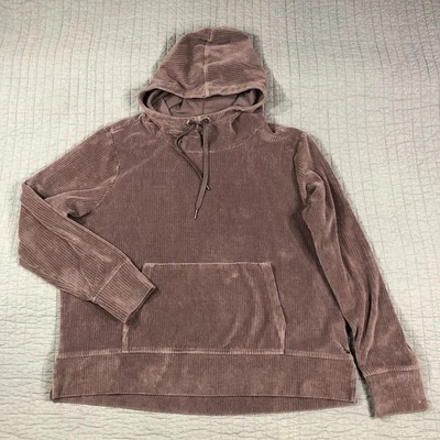 Gaiam Sudadera con Capucha Mujer 2XL Púrpura Acanalado Terciopelo Pullover Sudadera Bolsillo Yoga Foto 1 de 4