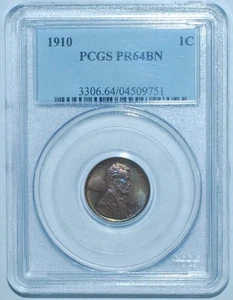 1910 PCGS PR64BN Matte Proof Brown Lincoln Wheat Cent - Picture 1 of 2