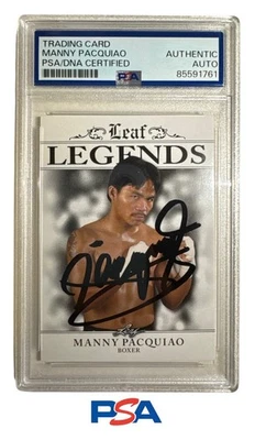 Manny Pacquiao Signed Legends Edition Trading Card PSA/DNA Slab Authentic Auto - Image 1 of 3