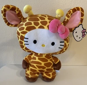 Hello Kitty 10 Zoll Giraffe Kostüm Zootier Plüschpuppe Stofftier Sanario NEU - Bild 1 von 2