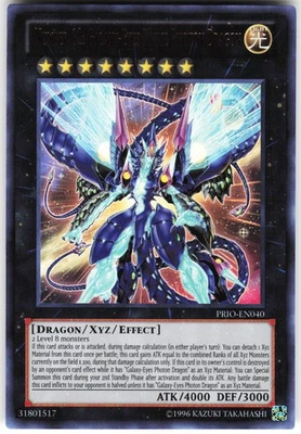 Number 62: Galaxy-Eyes Prime Photon Dragon PRIO-EN040 Yugioh TCG Ultra Rare NM - Image 1 of 2