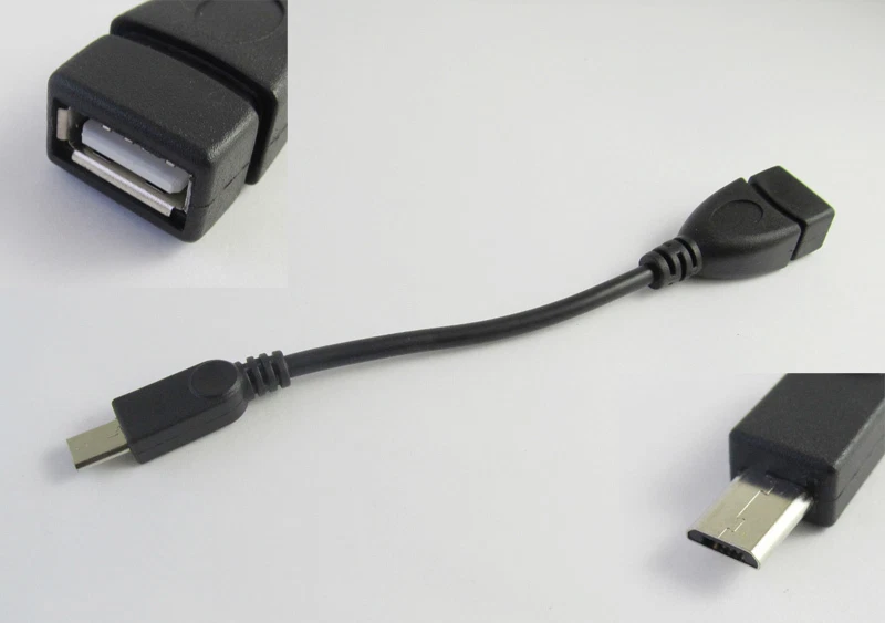 Micro 5 pin USB Male to USB Female Host OTG Data Adapter Cable Cellphone Tablet - Image 1 of 1