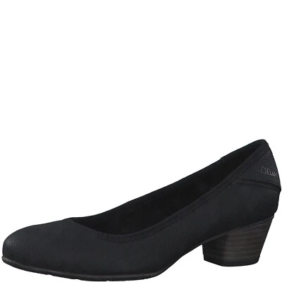 Zapatos de salón bailarina s.Oliver para mujer negros 22301 Foto 1 de 4