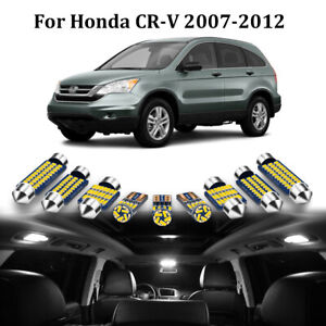 12 Bulbs Xenon White Interior LED Lights Package For 2007- 2012 Honda CRV CR-V