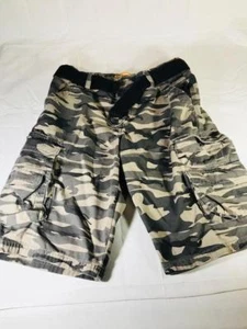 LEE Big Boys Dungarees Belted Wyoming Cargo Short, Carbon Camo, 14 Regular - Picture 1 of 3