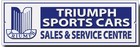 TRIUMPH SPORTS CARS SALES & SERVICE CENTRE METAL SIGN.GARAGE SIGN.CLASSIC CARS.
