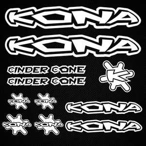 Kona Cinder Cone aufkleber Fahrrad Rahmen Radfahren Stickers Decals Bike Frame - Bild 1 von 8