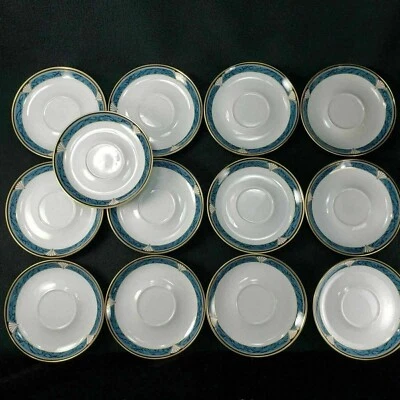 Gorham Edgemont Juego de 13 Platillos Dorados con Cubierta Acolchada 1993 Azul China De Colección Foto 1 de 4