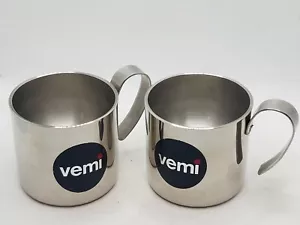Vemi 2 tazas de espresso acero inoxidable 18/10 italiano vintage años 80 - Imagen 1 de 9