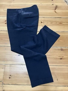 CORNELIANI navy trousers 48 / 32 - made in ITALY flax / wool / silk blend - Picture 1 of 5