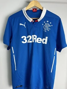 Camiseta local Rangers 2014-2015 fútbol Puma camiseta local azul - talla pequeña S - Imagen 1 de 8