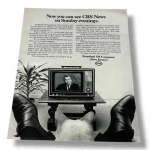 1970 Standard Oil Co Esso Now You Can See CBS News Original Vintage Ad - Bild 1 von 3