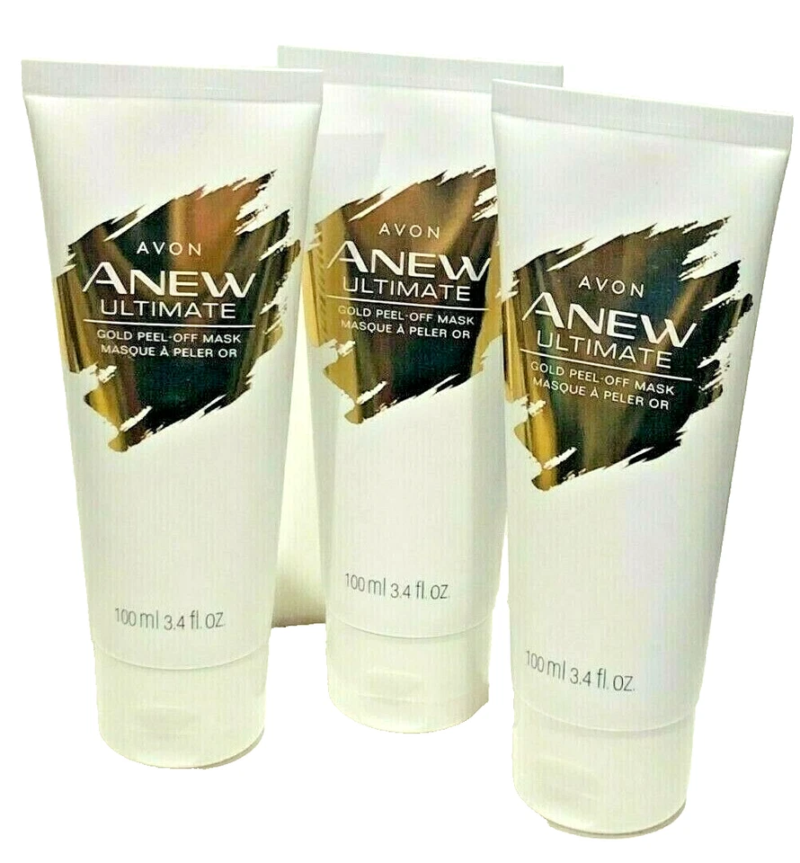 AVON ANEW ULTIMATE GOLD PEEL OFF MASK 3 PACK (VISIBLYLIFTED AND YOUNGER SKIN - Image 1 of 1