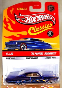 2009 Hot Wheels Classics CHASE Series 5 12/30 '65 PONTIAC BONNEVILLE Blue w/RR's - Picture 1 of 7