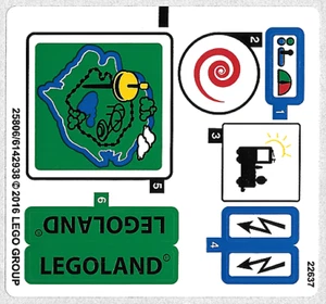 NEW LEGO - Sticker - Town - LEGO Brand - Legoland Train - Set 40166 - Picture 1 of 1