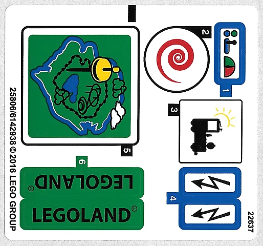 NEW LEGO - Sticker - Town - LEGO Brand - Legoland Train - Set 40166 - Image 1 of 1