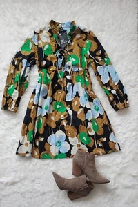 Who What Wear Foundation Floral Midi Dress Women Size XS Peasant Cottagecore NWT - Picture 1 of 10