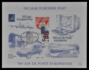 Belgien 2001 - Mi-Nr. Block 81 - Europäische Post - FDC - Bild 1 von 1