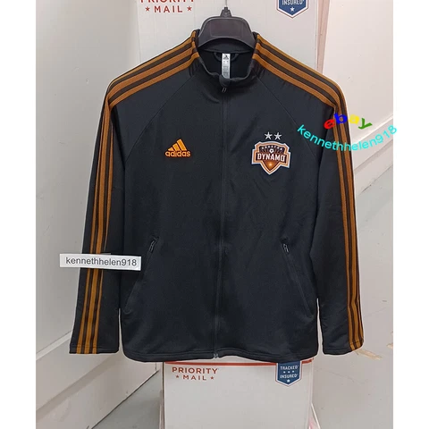 ADIDAS HOUSTON DYNAMO ANTHEM FULL ZIP JACKET FI1522 BLACK MENS SIZE MEDIUM Cover
