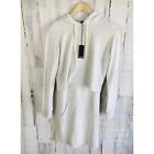 Nwt $169 Monrow Double Layer Hoodie Sweatshirt Dress Set Gray Hd0342 Revolve Xs