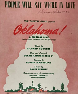 PEOPLE WILL SAY WE'RE IN LOVE Sheet Music OKLAHOMA 1943 Rodgers & Hammerstein - Picture 1 of 6