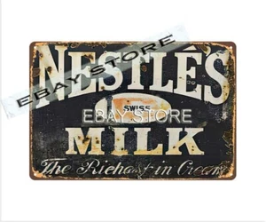 Nestles Milk retro tin sign old reproductions sale plaque - Picture 1 of 2