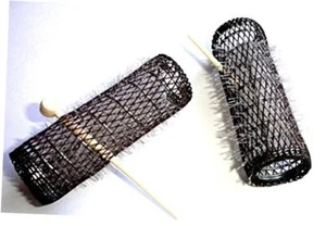 2 Pack HAIR STYLING BRUSH ROLLERS & PINS Hair Curlers 7/8" x 3" Bristles (12 - Picture 1 of 5