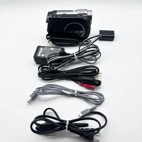 Sony DCR-DVD810 Silver 25x Zoom DVD Hybrid Plus Handycam Camcorder w/Battery - Image 1 of 4