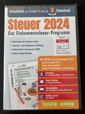Aldi Steuer 2024 Steuererklärung 2024 Einkommensteuer Umsatzsteuer Aldi NEU CD - Bild 1 von 2
