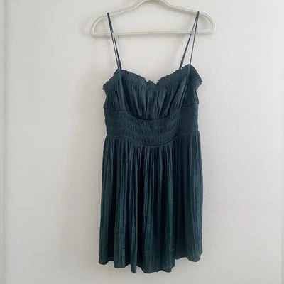 Mini Vestido Plisado Verde Intimately Free People Talla Grande Foto 1 de 4