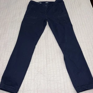 LOFT Outlet marineblaue Cargo-Leggings Damengröße 8 mittelhoher Bund Baumwollmischung Taschen - Bild 1 von 10