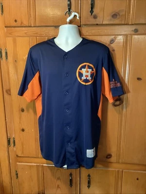⚾ MLB Houston Astros #27 Jose Altuve LARGE Jersey MBA TX3 Cool Blue Orange - Image 1 of 4