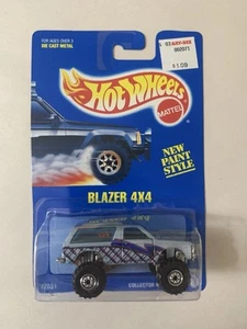 1992 Hot Wheels Blue Card #258 BLAZER 4x4 Blue w/Window HW Logo ๐ฅ VINTAGE ๐ฅ - Picture 1 of 2